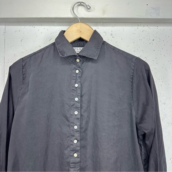 Flats by Jan Niemi Women’s Size Large Black Button Down Tunic Shirt Dress Read - Picture 3 of 10